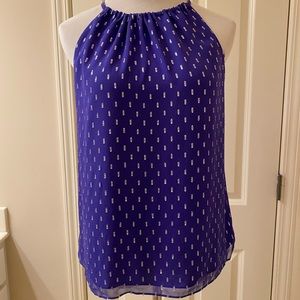 Lily Pulitzer high neck tank top. Silver designs